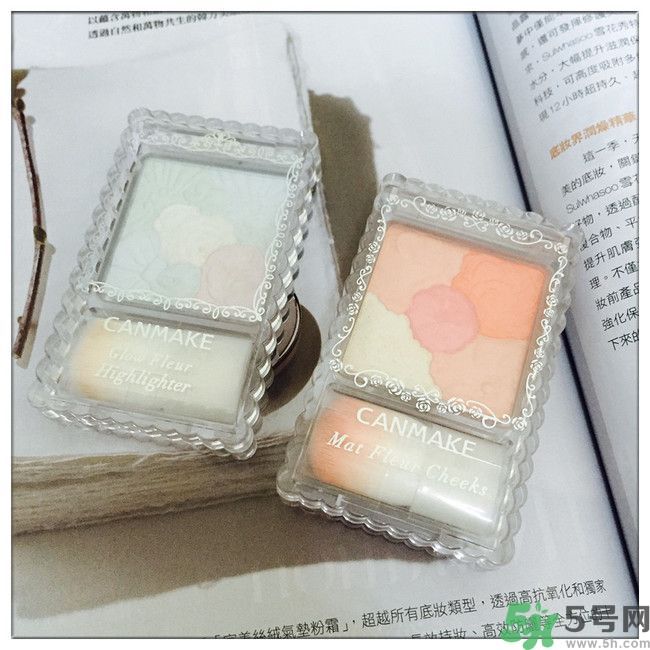 canmake花瓣腮紅色號對比圖？canmake五色花瓣腮紅試色