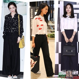 闊腿褲配什么上衣？闊腿褲上衣搭配