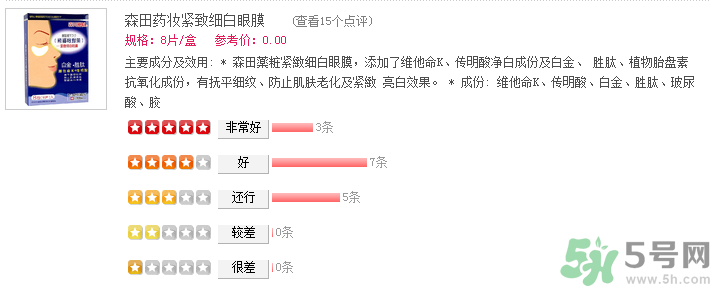 森田藥妝眼膜怎么樣？森田藥妝眼膜哪款好用？