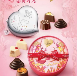 godiva2017情人節(jié)巧克力多少錢？sanrio和?歌帝梵合作情人節(jié)巧克力