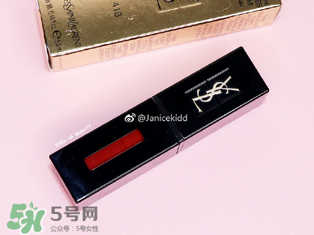ysl黑管唇釉413是什么顏色？ysl圣羅蘭黑管唇釉413試色