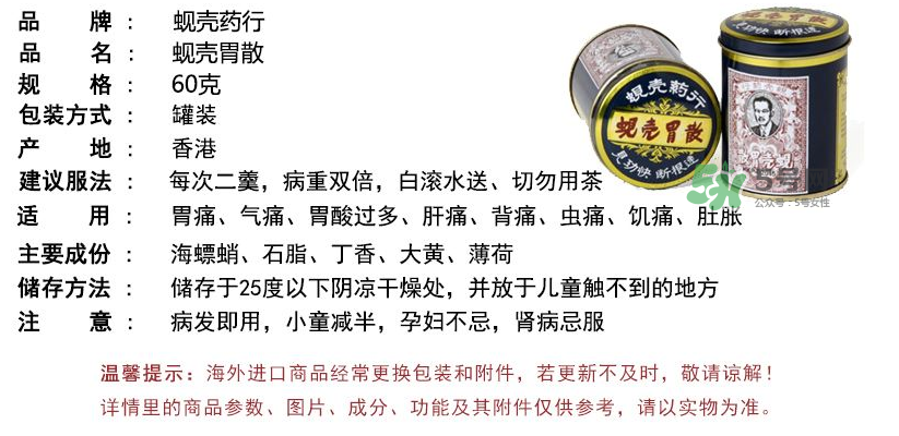 蜆殼胃散一天吃幾次？蜆殼胃散一次吃多少？