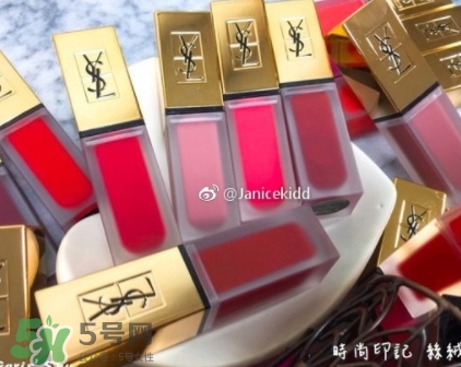 ysl絲絨印記啞光唇露多少錢？ysl絲絨啞光唇露試色