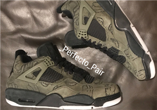 kaws與air jordan 4聯(lián)名橄欖綠版本實物什么樣？