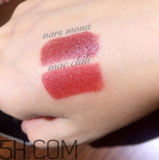 nars mona和mac chili顏色一樣嗎？nars mona和chili試色對比