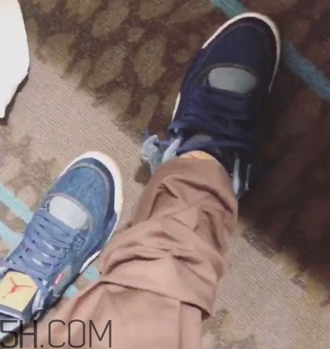 levis與air jordan 4聯(lián)名款實物什么樣_多少錢？