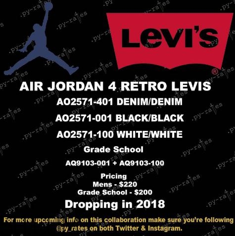 levis與air jordan 4聯(lián)名款實物什么樣_多少錢？