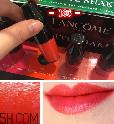 蘭蔻搖搖樂啞光唇釉186是什么顏色？蘭蔻氣墊光霧唇露試色