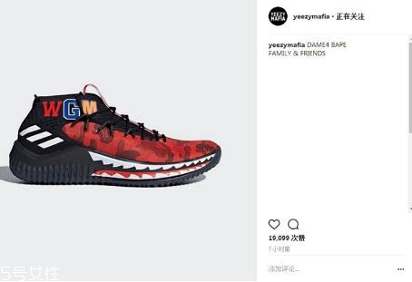 bape與adidas dame 4聯(lián)名有哪幾款_多少錢？