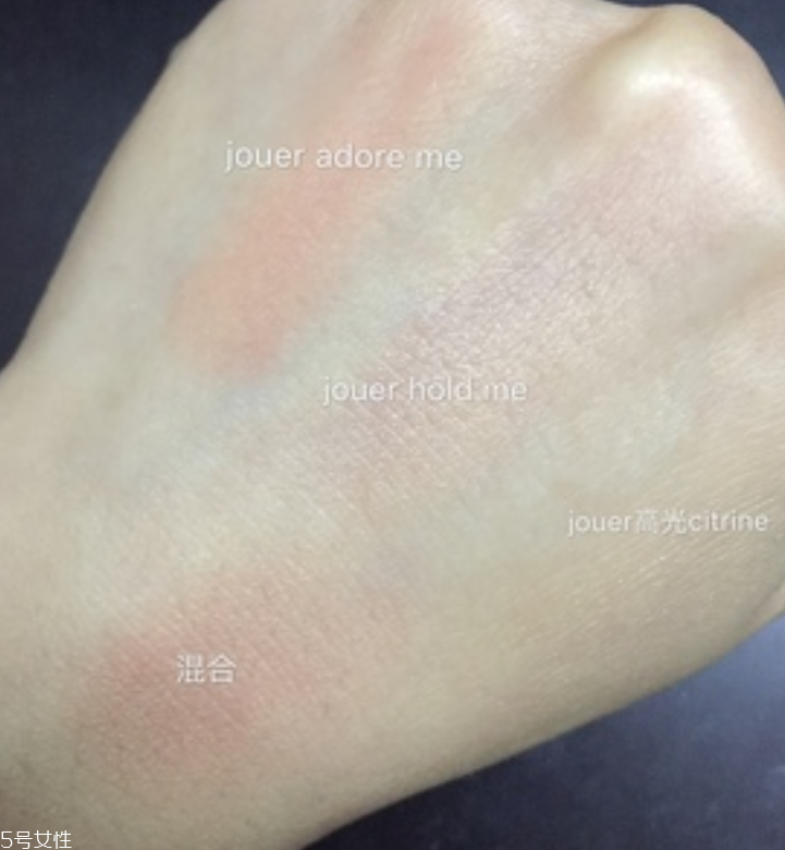 jouer新品2018雙色玫瑰腮紅盤(pán)試色 甜甜少女感