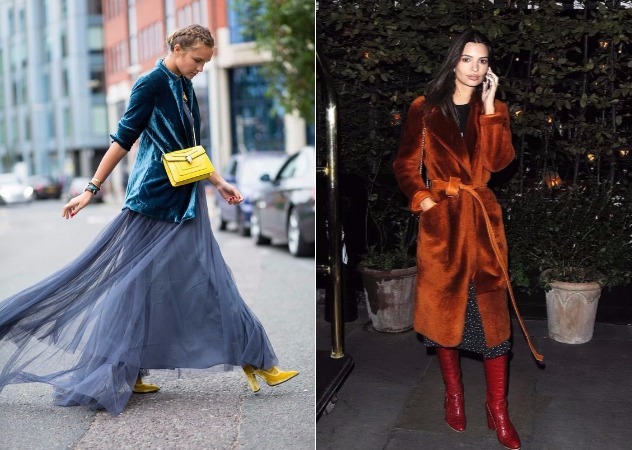 長洋裝和冬大衣搭配圖片 長洋裝和冬大衣搭配圖片