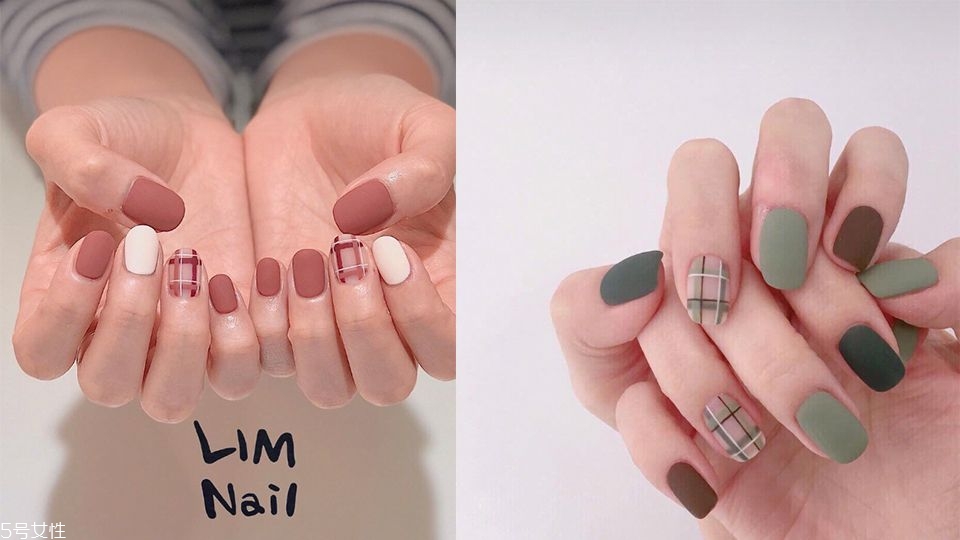 8款質(zhì)感秋冬格紋美甲圖片 每一款都美到冒泡 8款質(zhì)感秋冬格紋美甲圖片 每一款都美到冒泡
