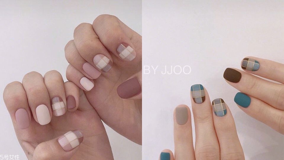 8款質(zhì)感秋冬格紋美甲圖片 每一款都美到冒泡 8款質(zhì)感秋冬格紋美甲圖片 每一款都美到冒泡