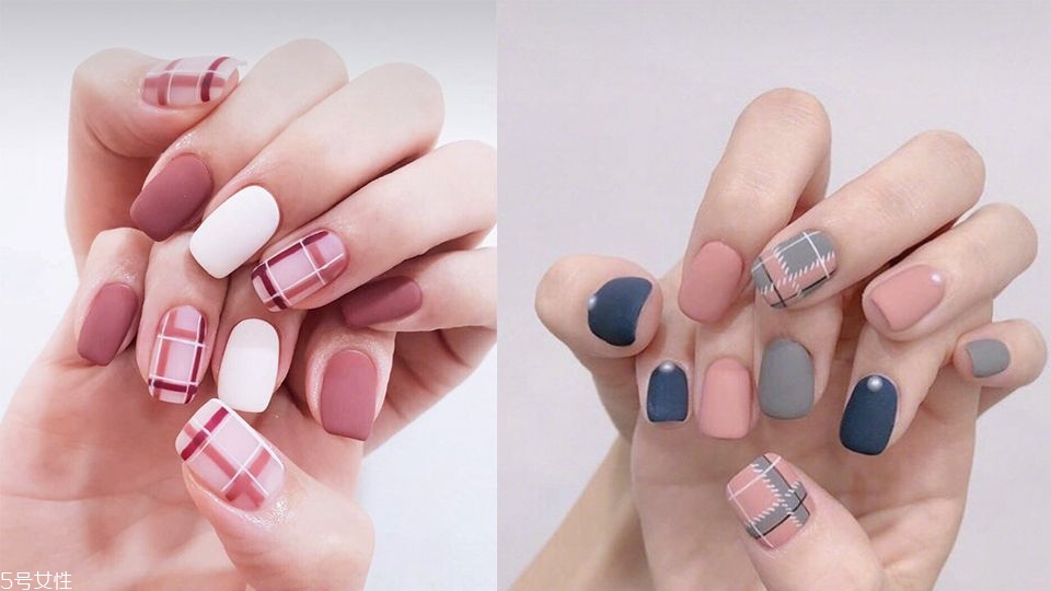 8款質(zhì)感秋冬格紋美甲圖片 每一款都美到冒泡 8款質(zhì)感秋冬格紋美甲圖片 每一款都美到冒泡